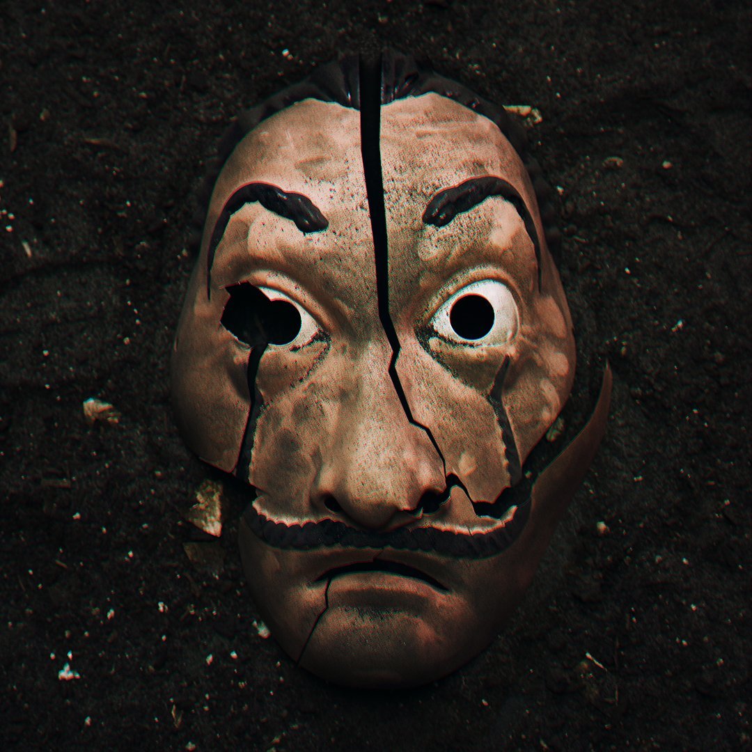 Broken Mask Wallpaper Art