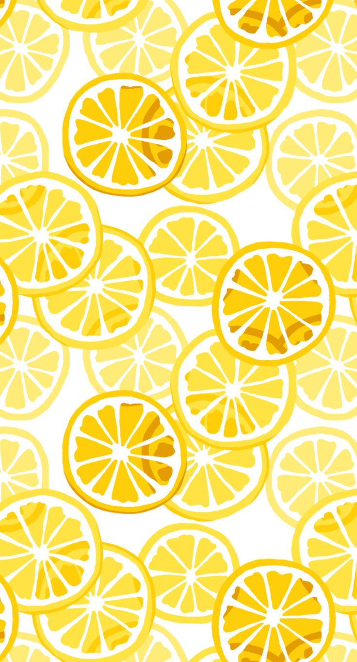 Repeat Citrus Pattern: Lemons. Cute patterns wallpaper, Cute wallpaper background, Aesthetic iphone wallpaper