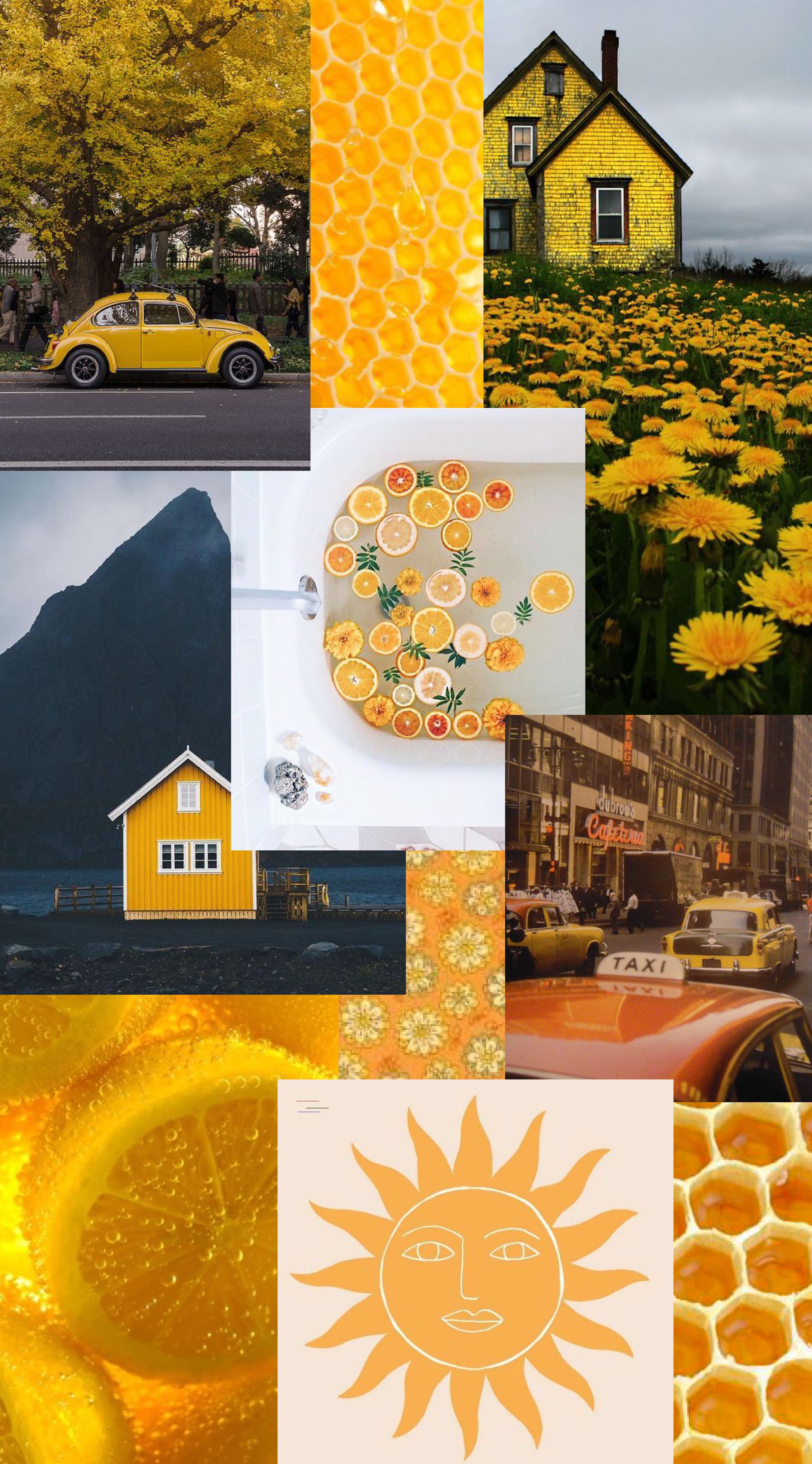 yellow summer aesthetic imagery for phone wallpaper