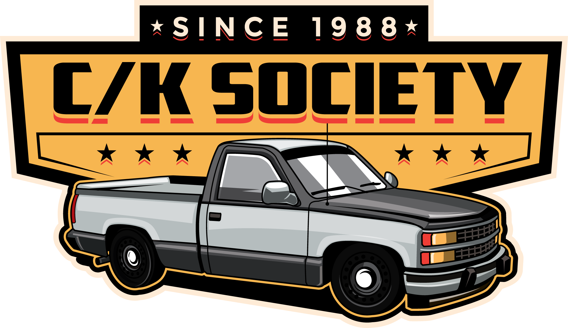 C K Society Main Logo OBS Chevy GMC Keychain K Society–98 Chevrolet & GMC OBS Truck Lifestyle Brand