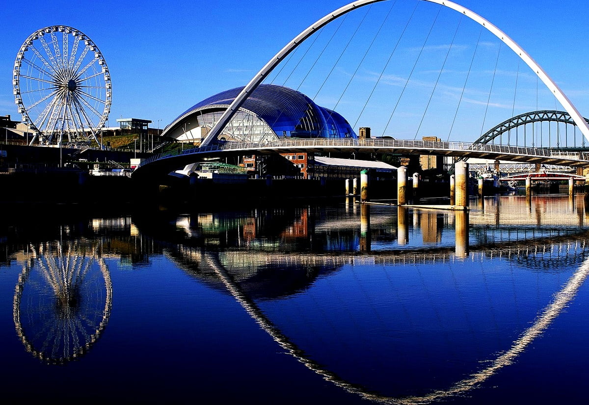 Cool Wallpaper Landscapes, Tyne Bridge, Tied Arch Bridge. FREE Download Background