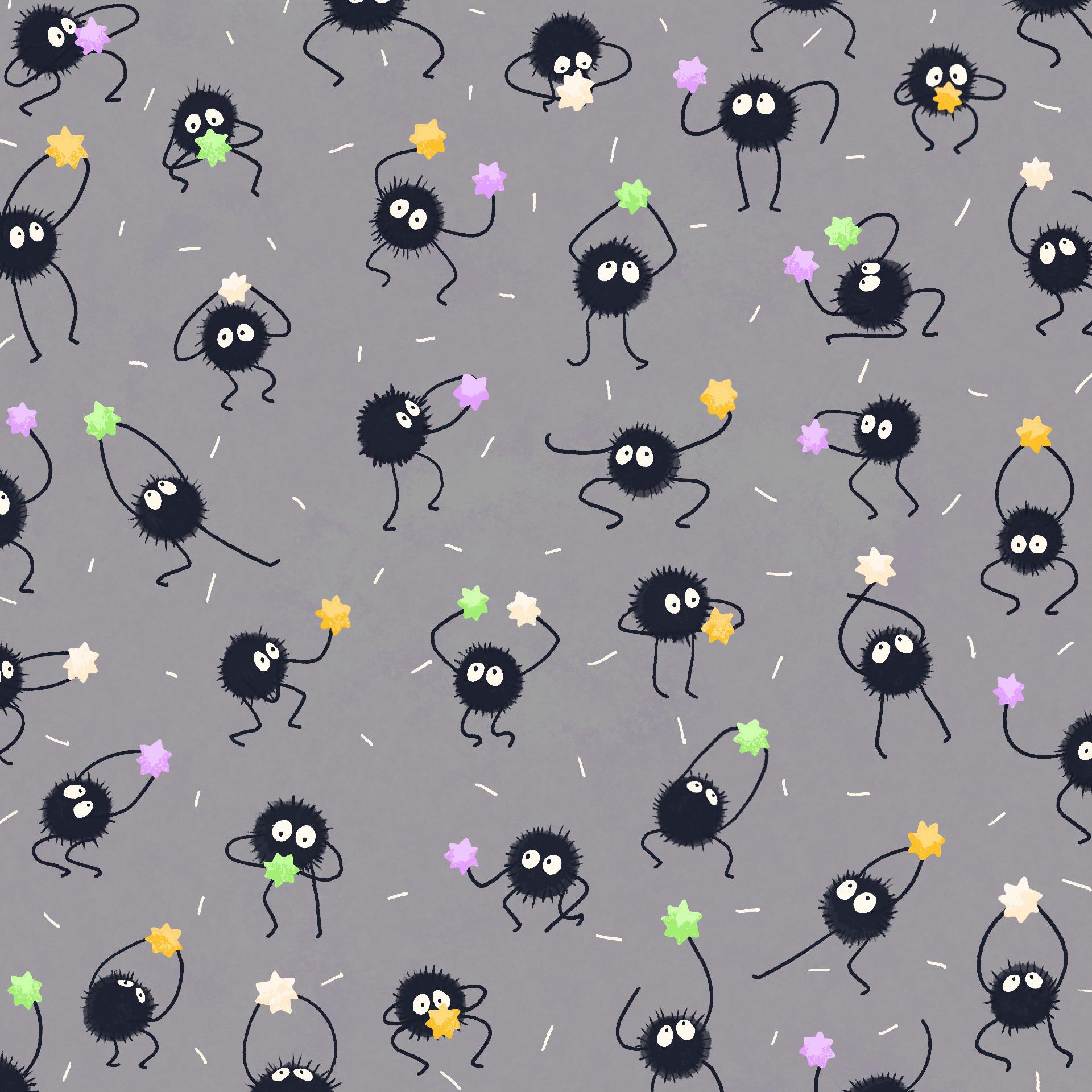 a soot sprite pattern I made! which one is your favorite?