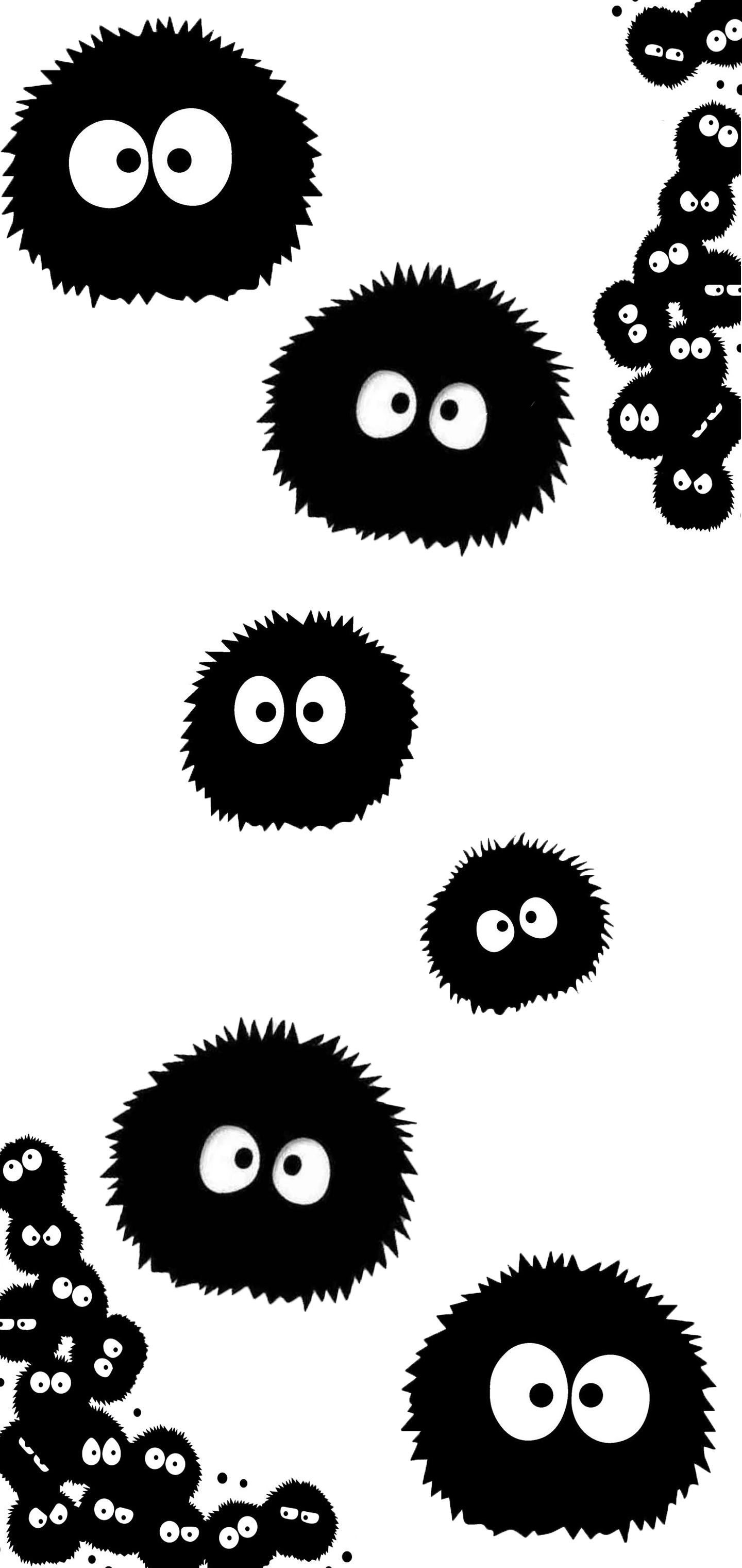 Soot Sprites Of Spirited Away By BoyWhoCrapped Galaxy S10 Hole Punch Wallpaper