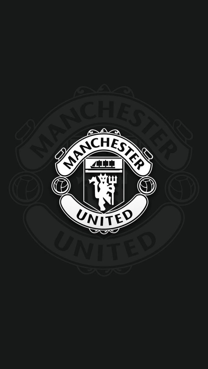 Man Utd Logo Black and White