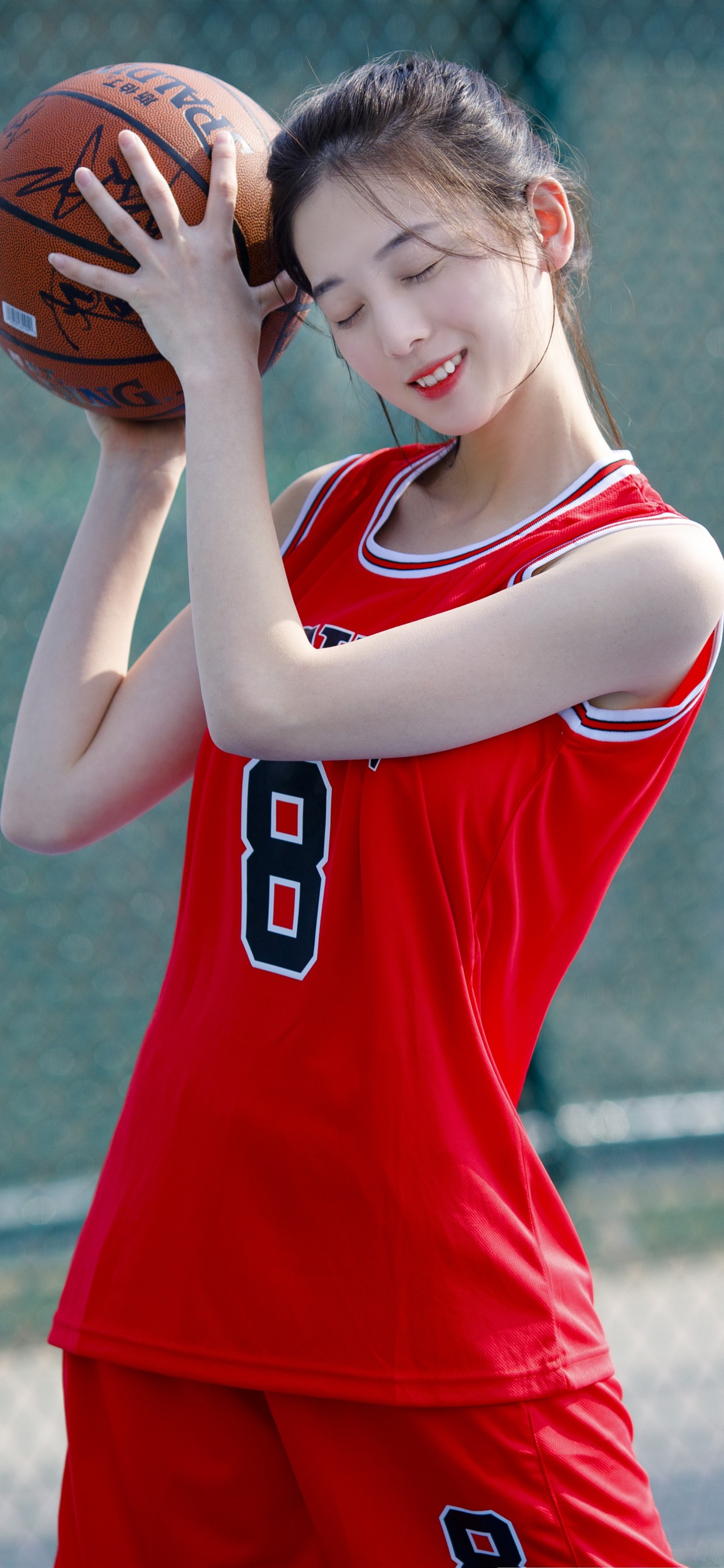 Lovely Young Girl, Basketball, Sport 1242x2688 IPhone 11 Pro XS Max Wallpaper, Background, Picture, Image