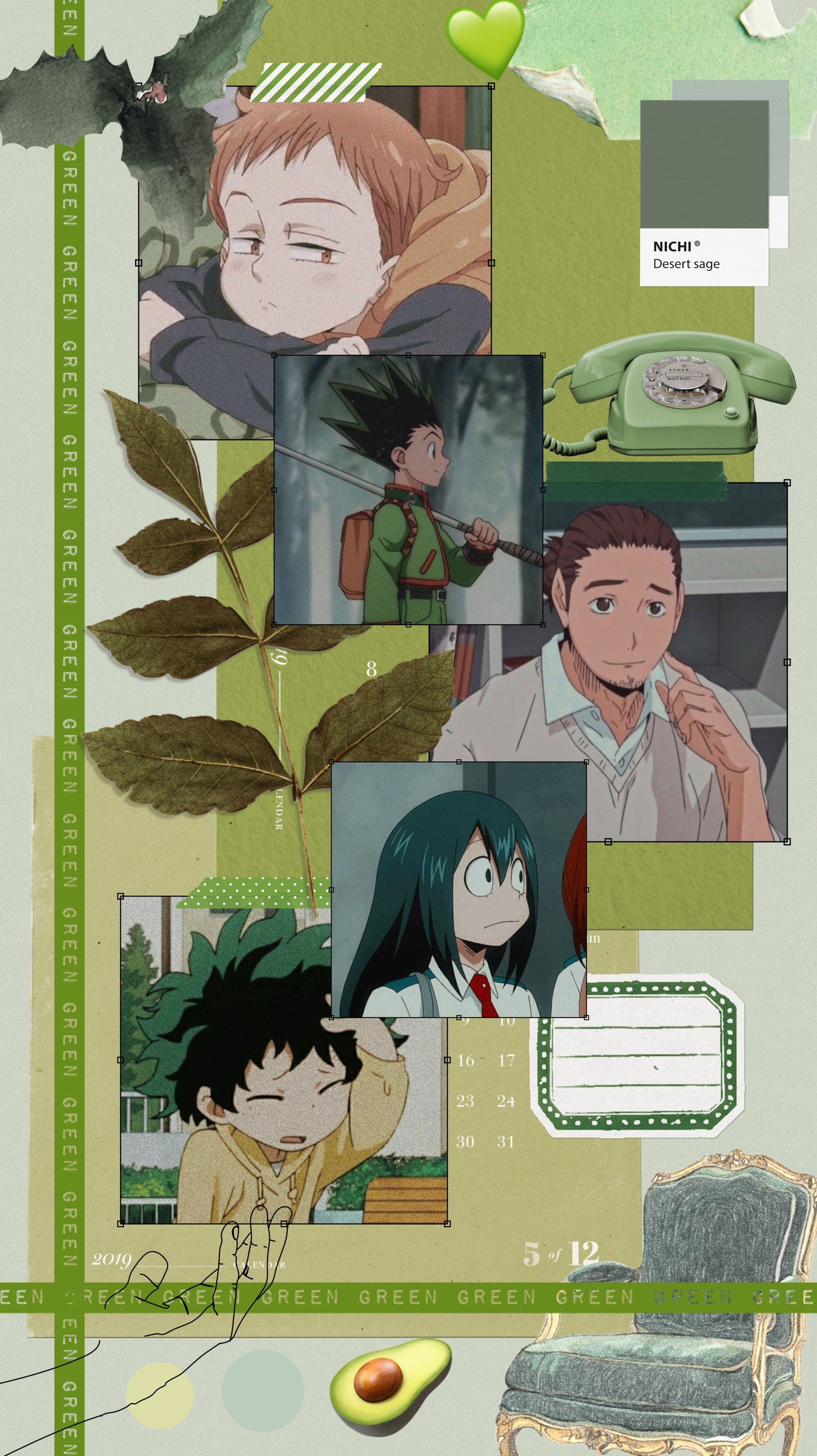 Green Anime Aesthetic Wallpaper Free Green Anime Aesthetic Background