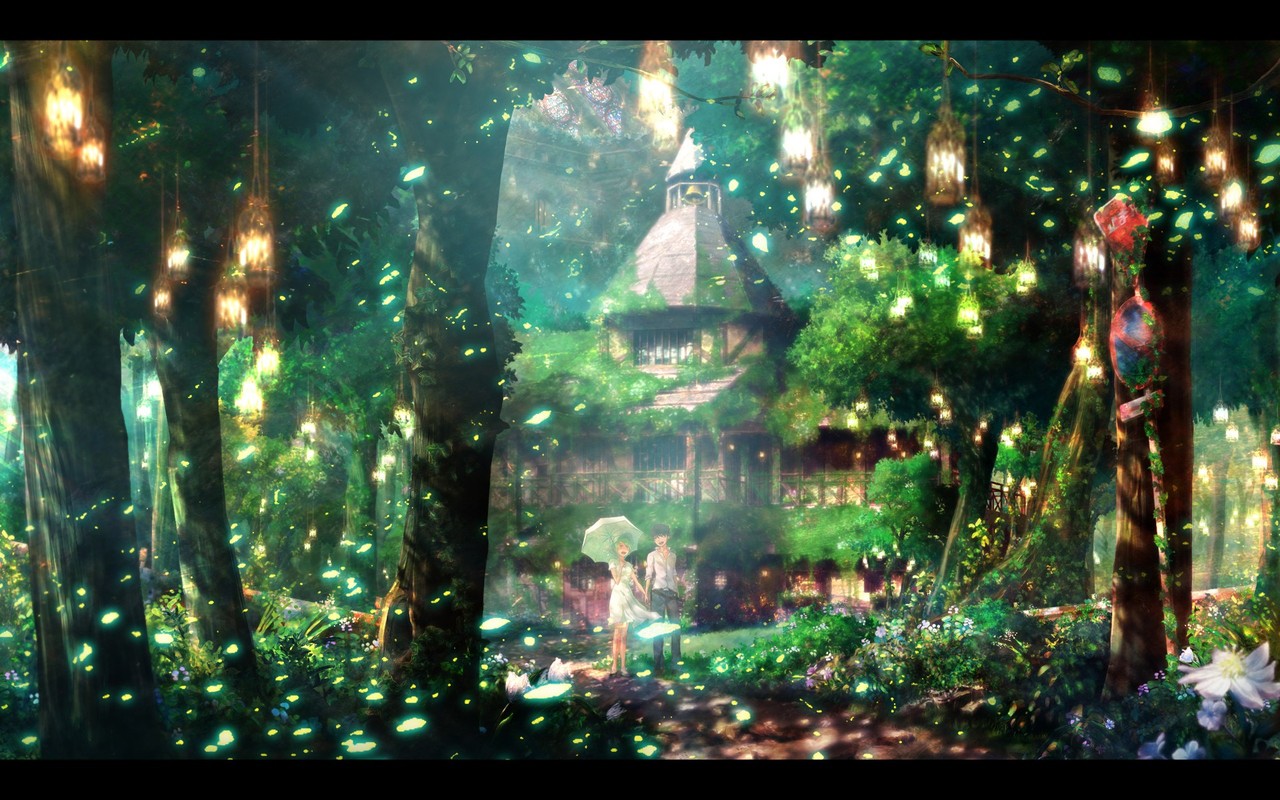 Anime Forest Background