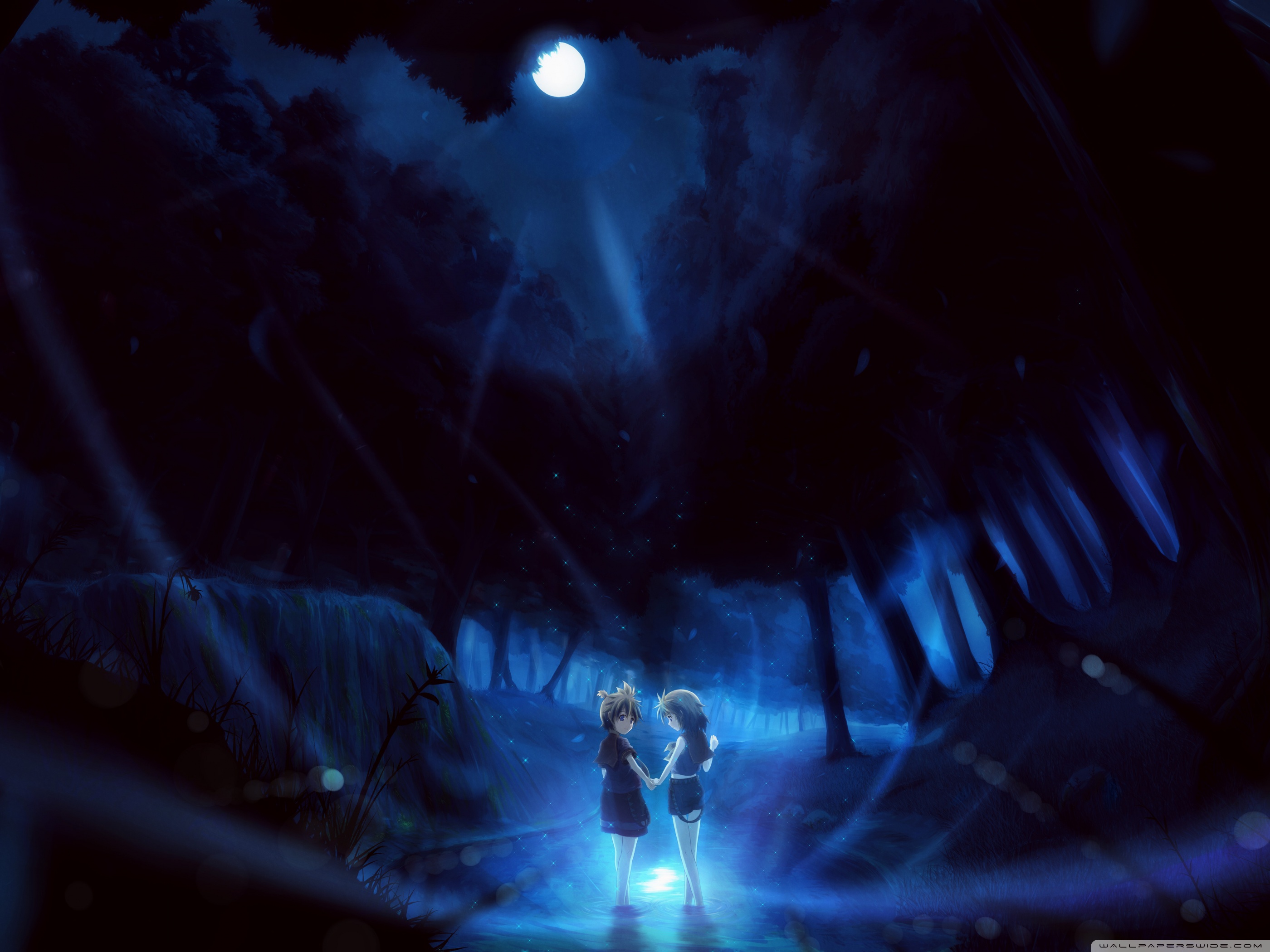 Night Anime Ultra HD Desktop Background Wallpaper for 4K UHD TV, Multi Display, Dual Monitor, Tablet