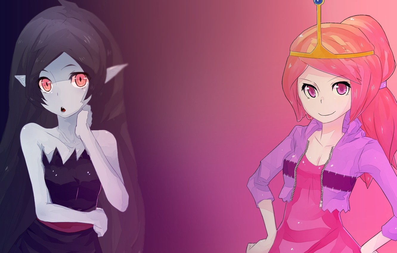Wallpaper Marceline, the Vampire Queen, Princess Bubblegum, The Adventure Time image for desktop, section фильмы