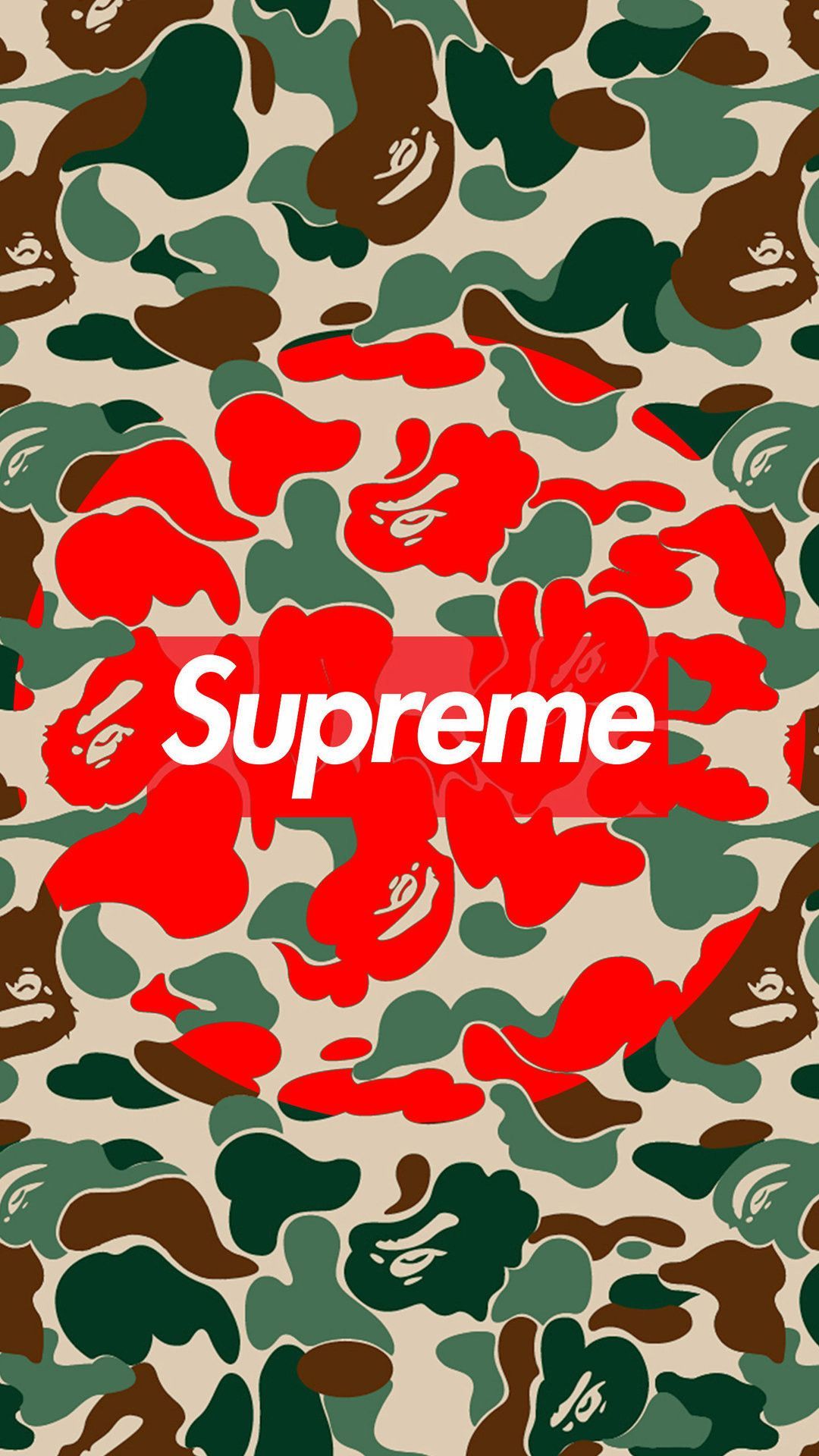 BAPE Supreme Phone Wallpaper