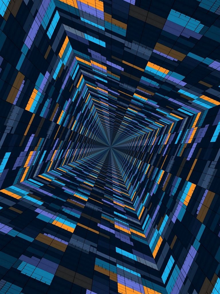 Abstract 3D Blocks - [768x1024]