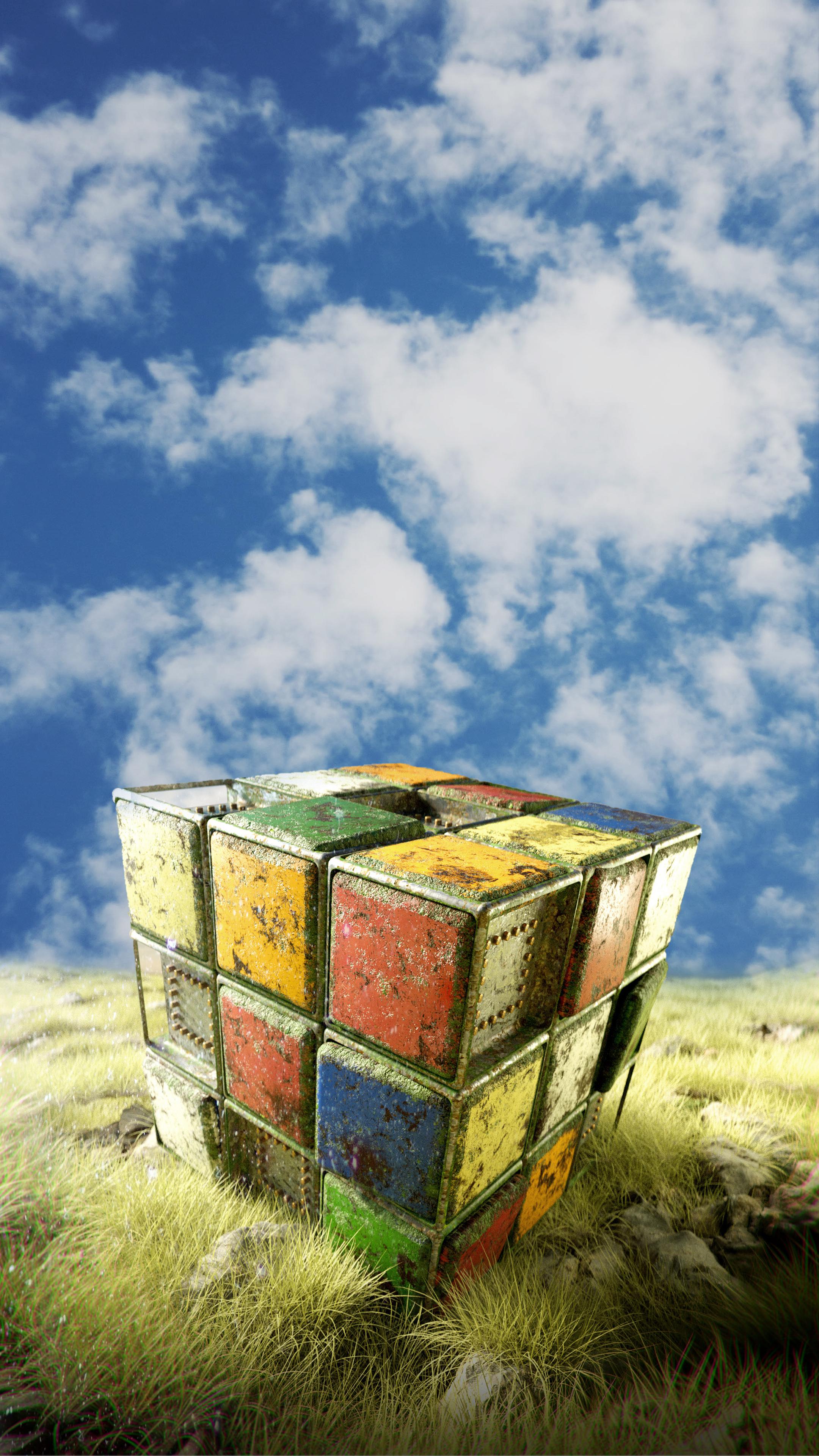 Phone background wallpaper UHD 4K Rubik's Cube