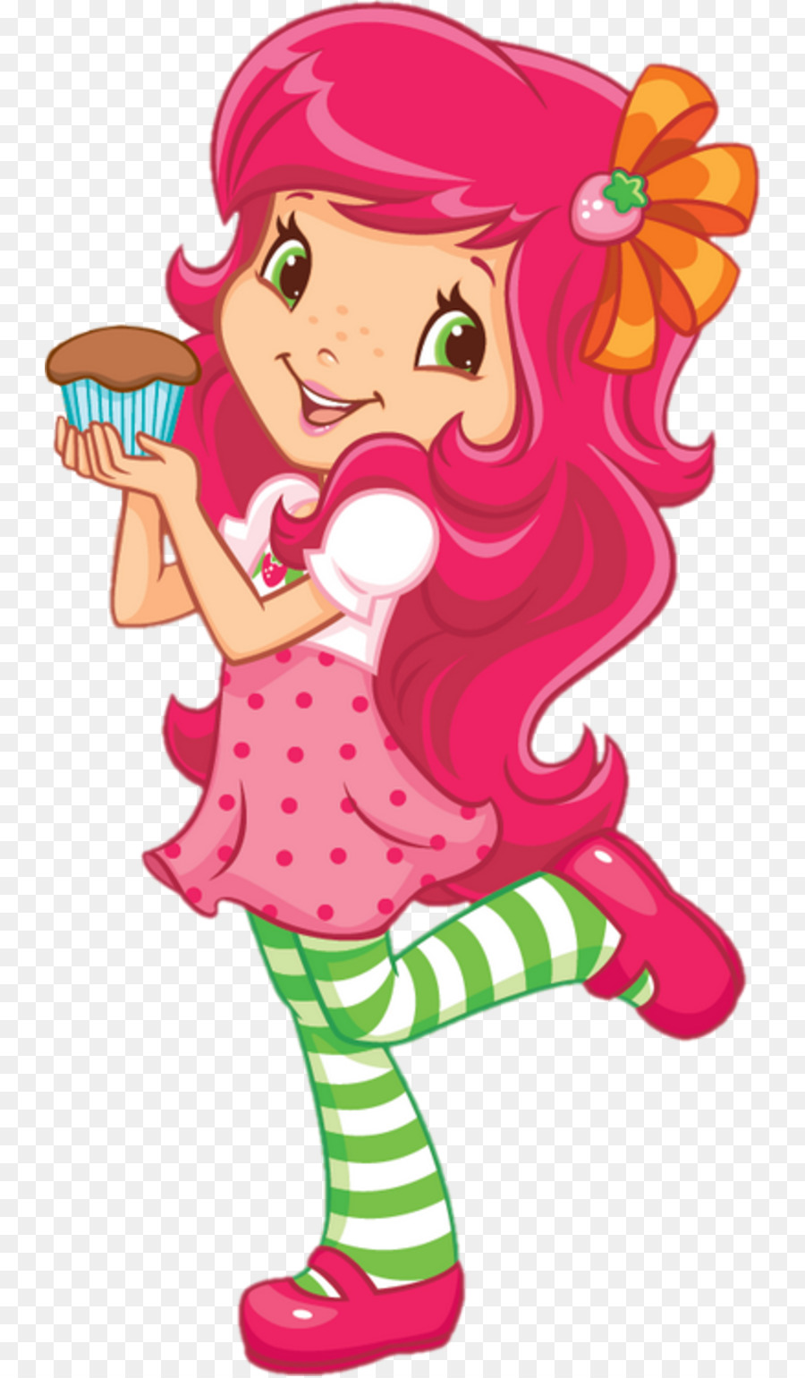 strawberry shortcake wallpaper, cartoon, pink, illustration, clip art, fictional character