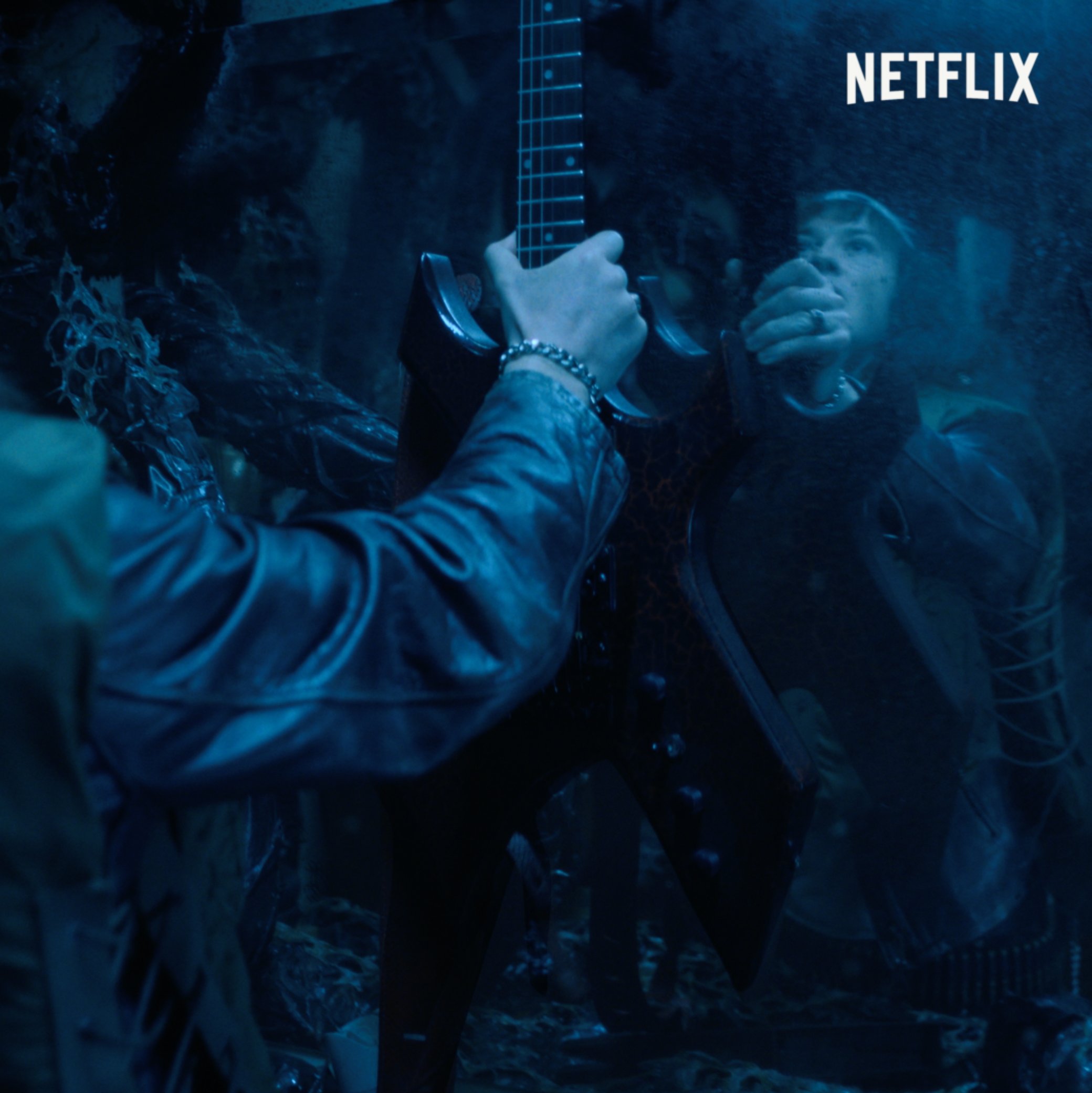 Netflix Geeked aesthetic is eddie munson playing the guitar in the upside down. #StrangerThings