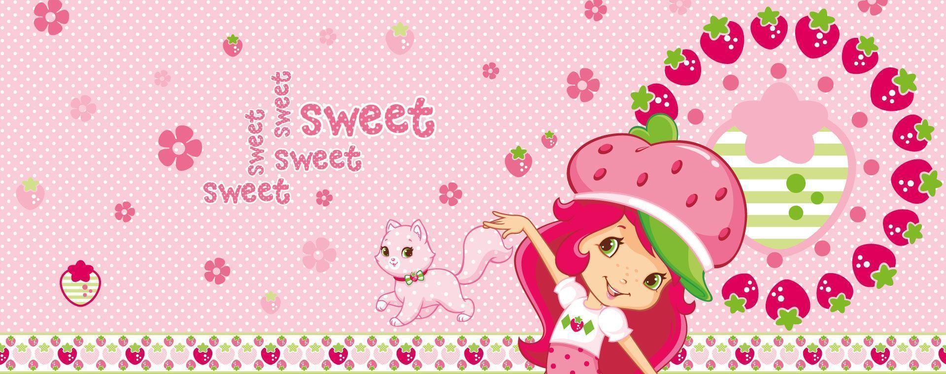 Cartoon Strawberry Wallpaper