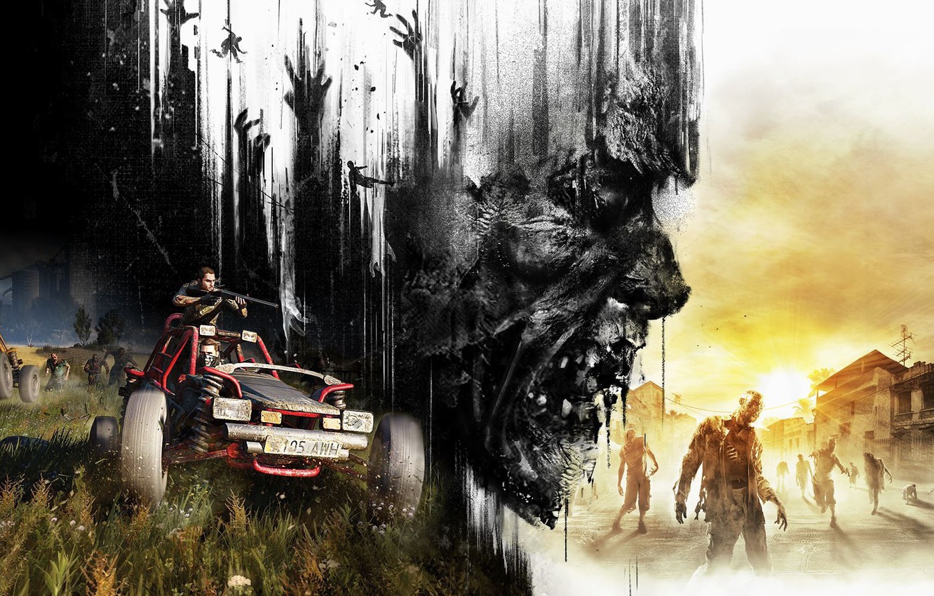 Wallpaper zombie, gun, game, undead, biohazard, weapon, survivor, Dying Light, Dying Light The Following, Dying Light: The Following image for desktop, section игры
