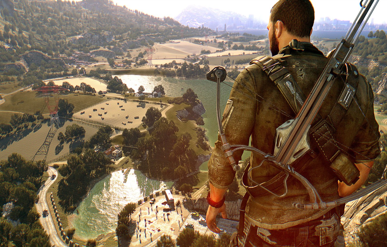 Wallpaper game, survivor, bow, vegetation, Dying Light, Dying Light The Following, Dying Light: The Following image for desktop, section игры