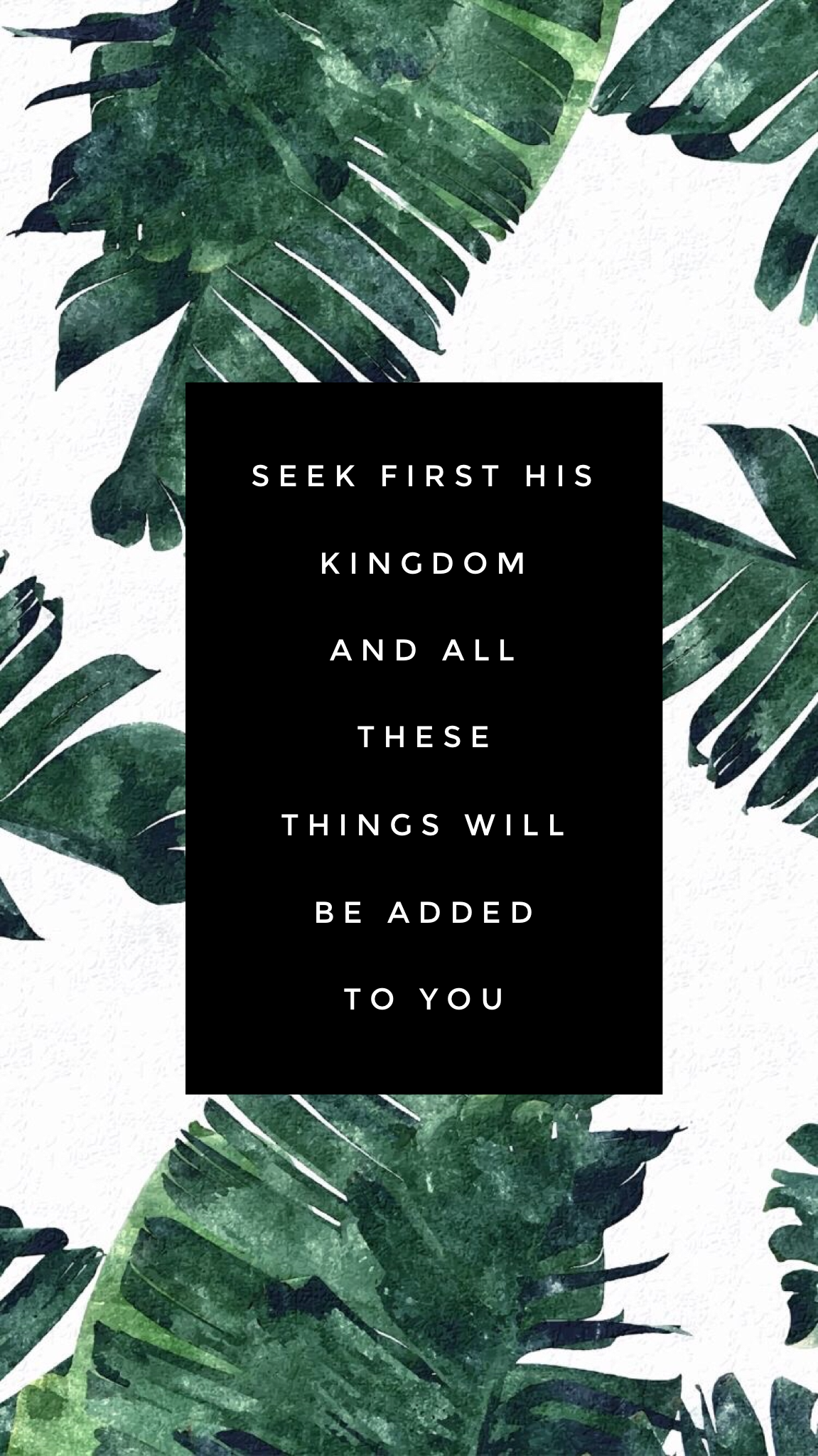 Seek first the Kingdom