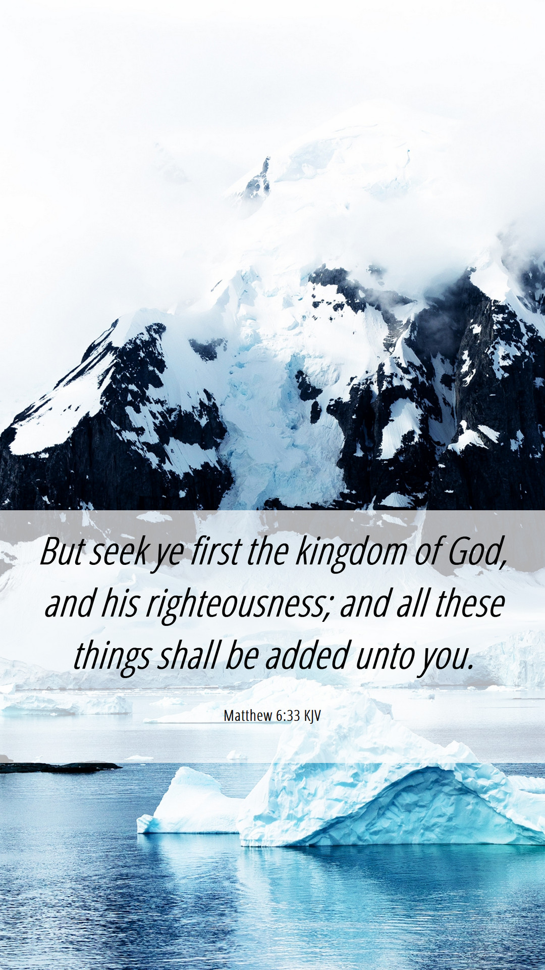 Matthew 6:33 KJV Mobile Phone Wallpaper seek ye first the kingdom of God