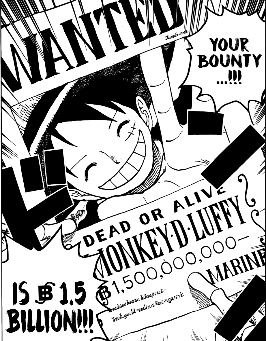 Luffy's new bounty after the Totland Arc