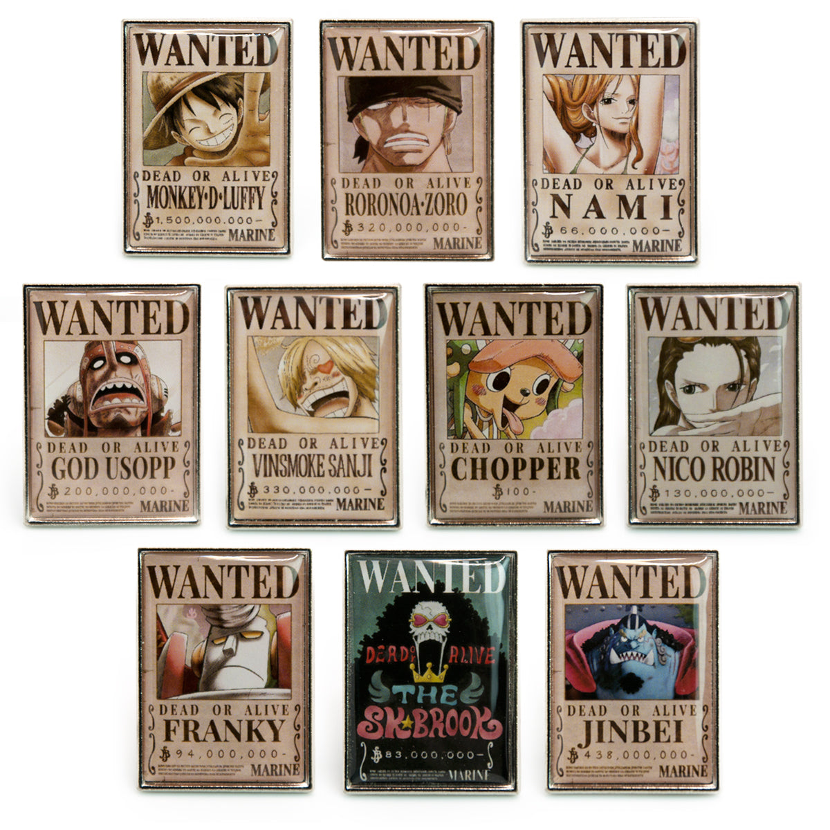 Straw Hat Pirates Wanted Posters Piece Set