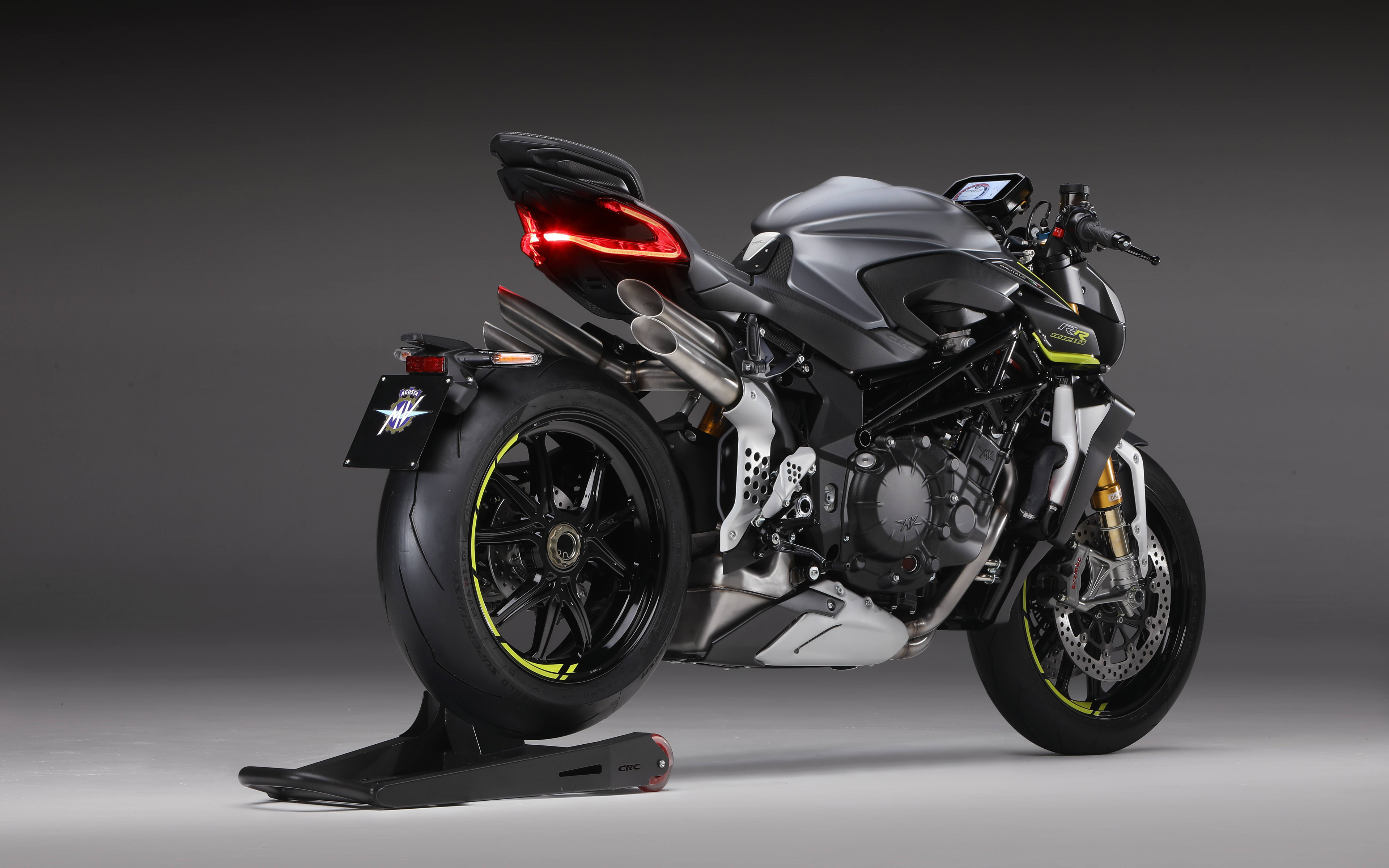 Download wallpaper 4k, MV Agusta Brutale 1000 RR, back view, 2021 bikes, superbikes, red motorcycle, MV Agusta for desktop with resolution 3840x2400. High Quality HD picture wallpaper