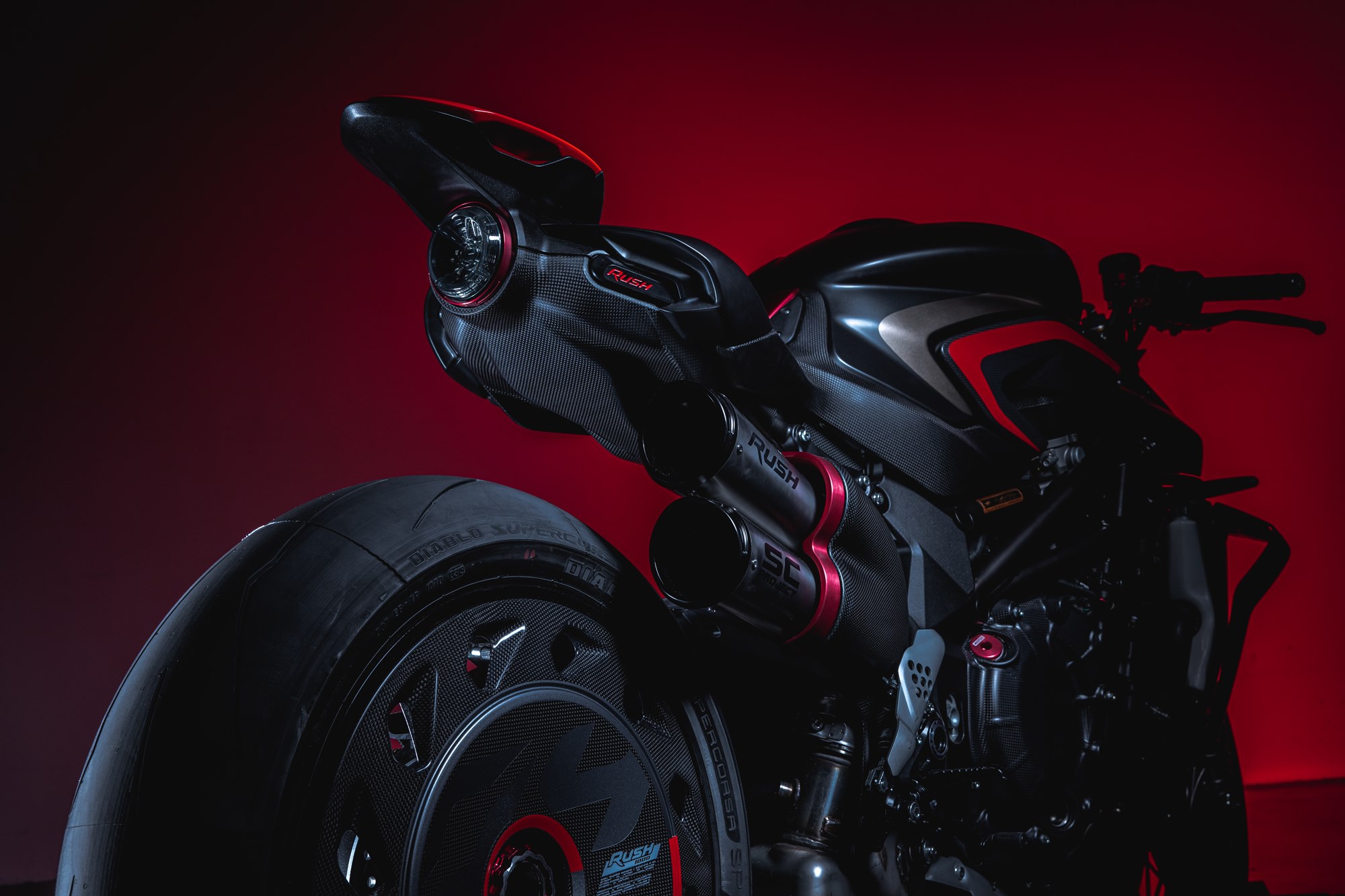 MV Agusta Rush 1000 tail light and silencer