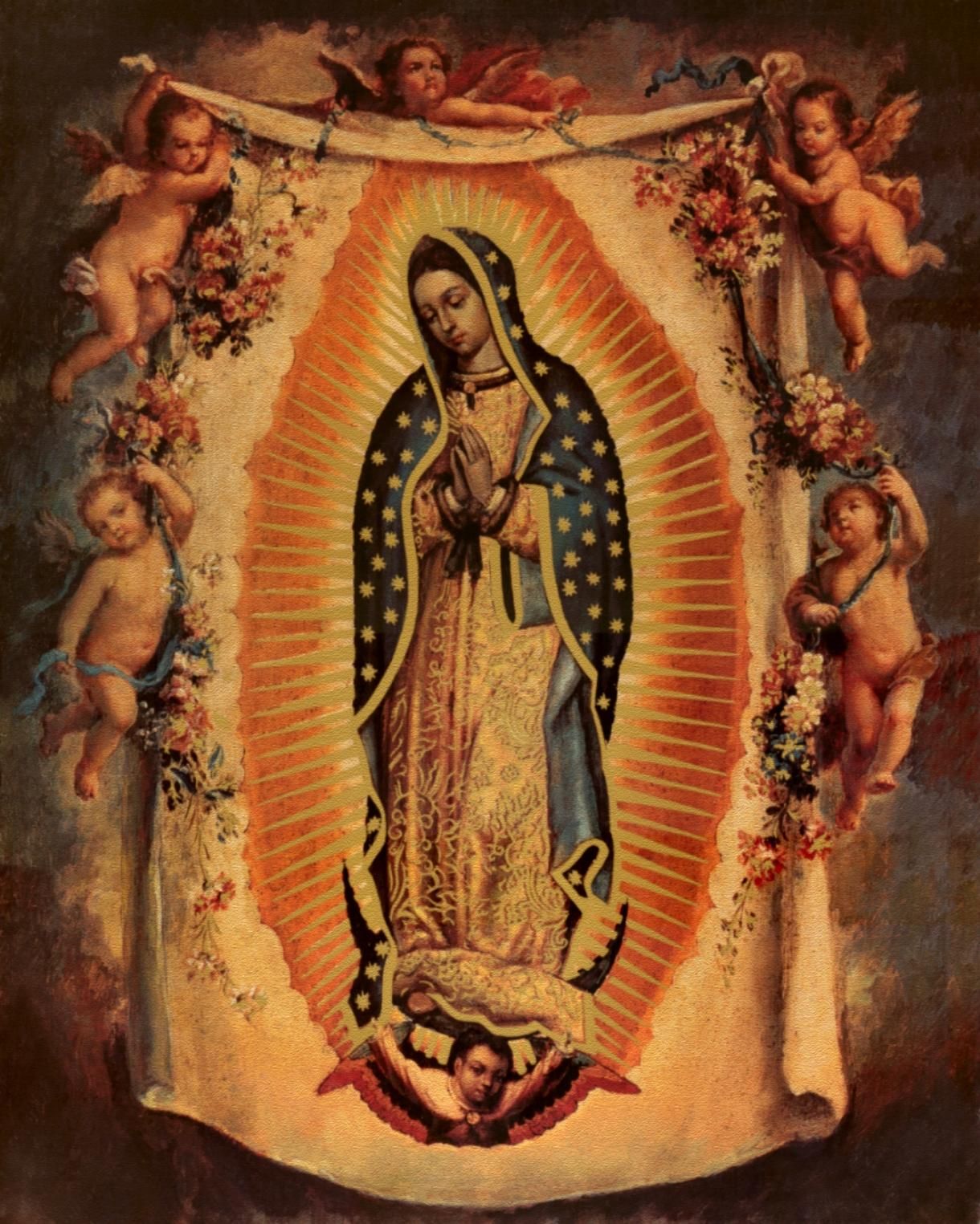 guadalupe wallpaper, mythology, art, prophet, painting, chest