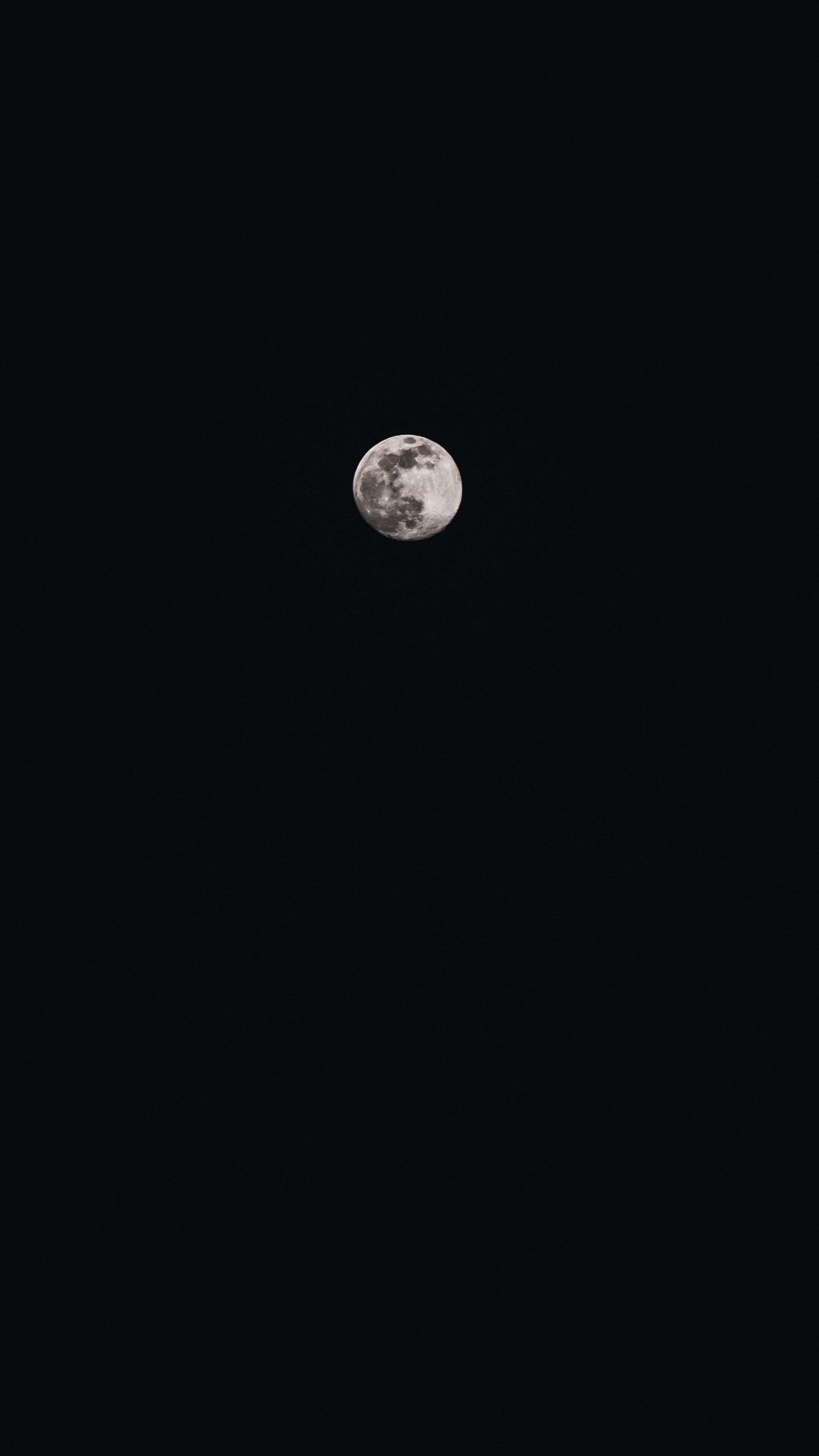 Moon In Dark Sky 4K Phone Wallpaper