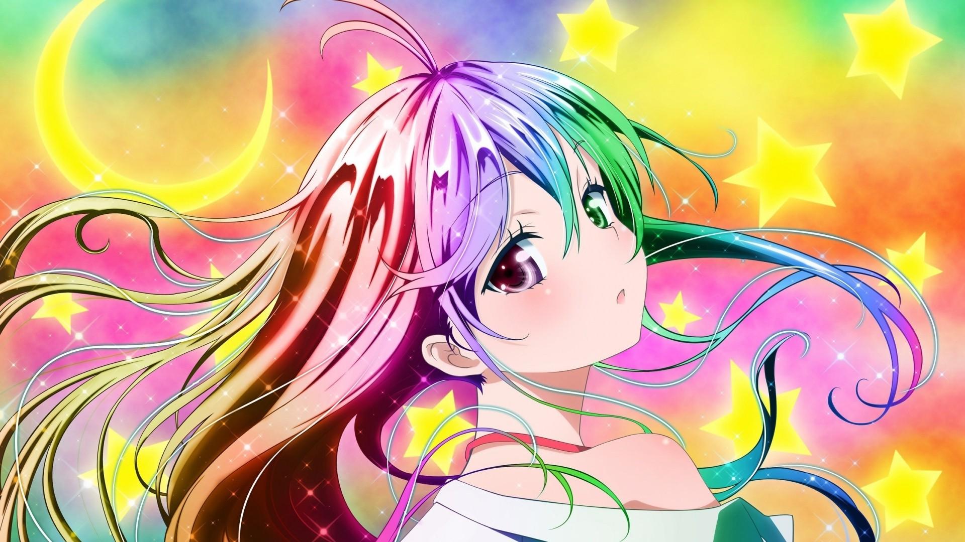 Colorful Anime Girl Wallpaper