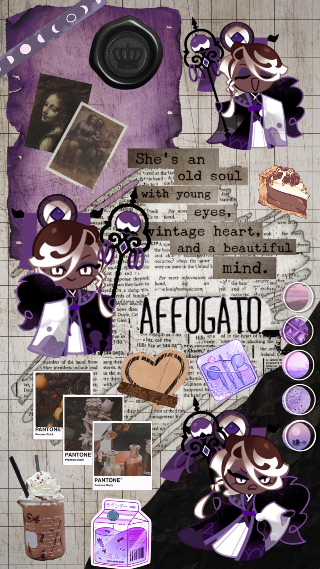 I made a scrapbook edit of Affogato Cookie from Cookie Run Kingdom on Picsart