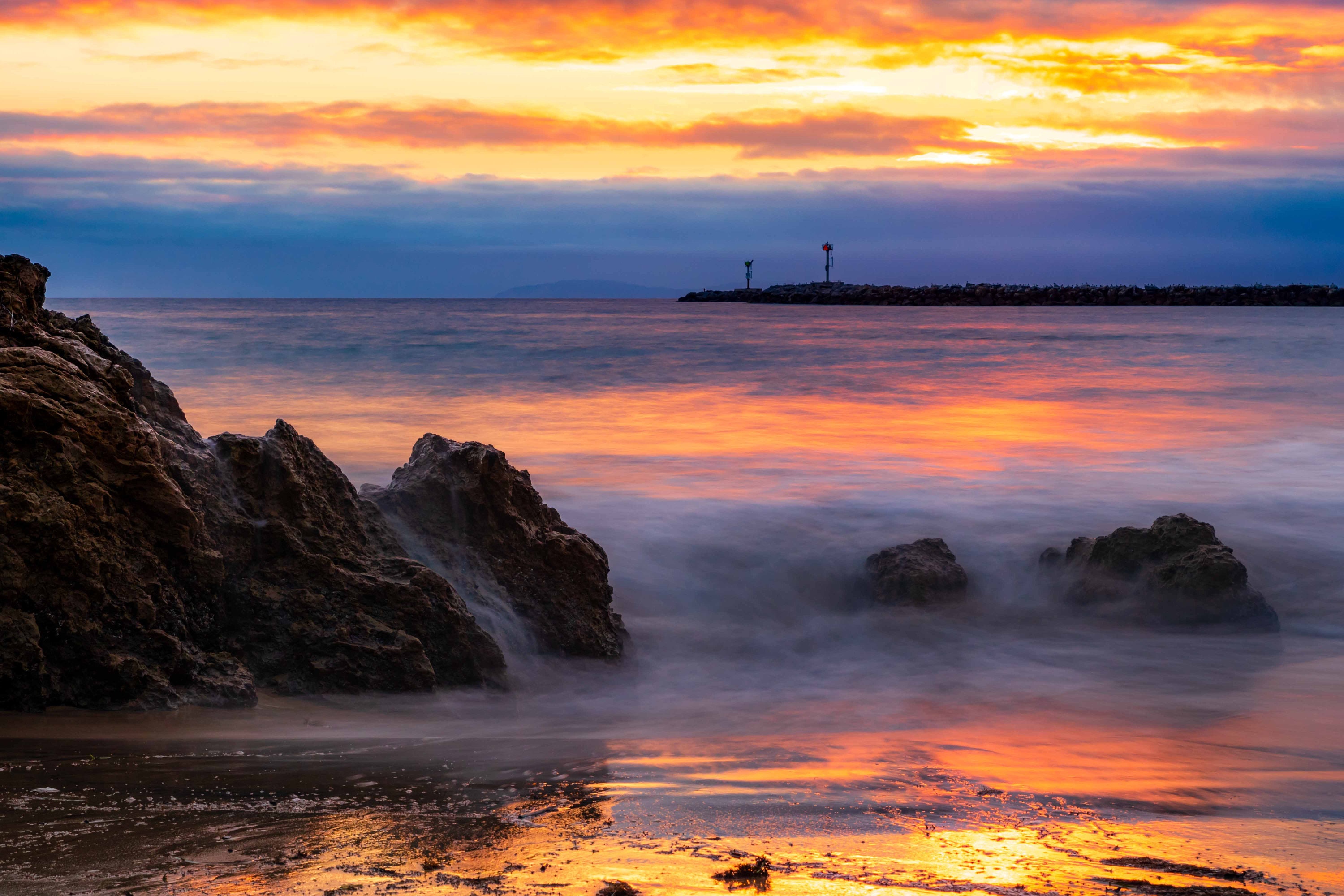 Corona Del Mar Beach Sunset Seascape Photography Print in
