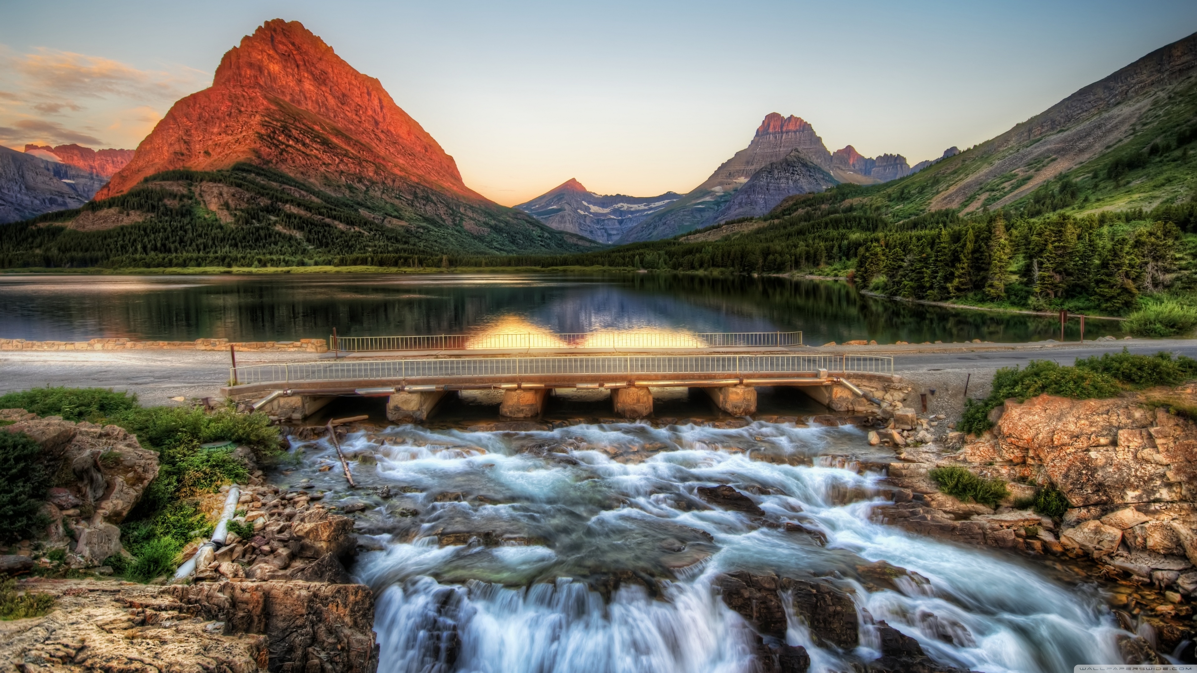 The Glacier National Park At Sunrise Ultra HD Desktop Background Wallpaper for 4K UHD TV, Multi Display, Dual Monitor, Tablet