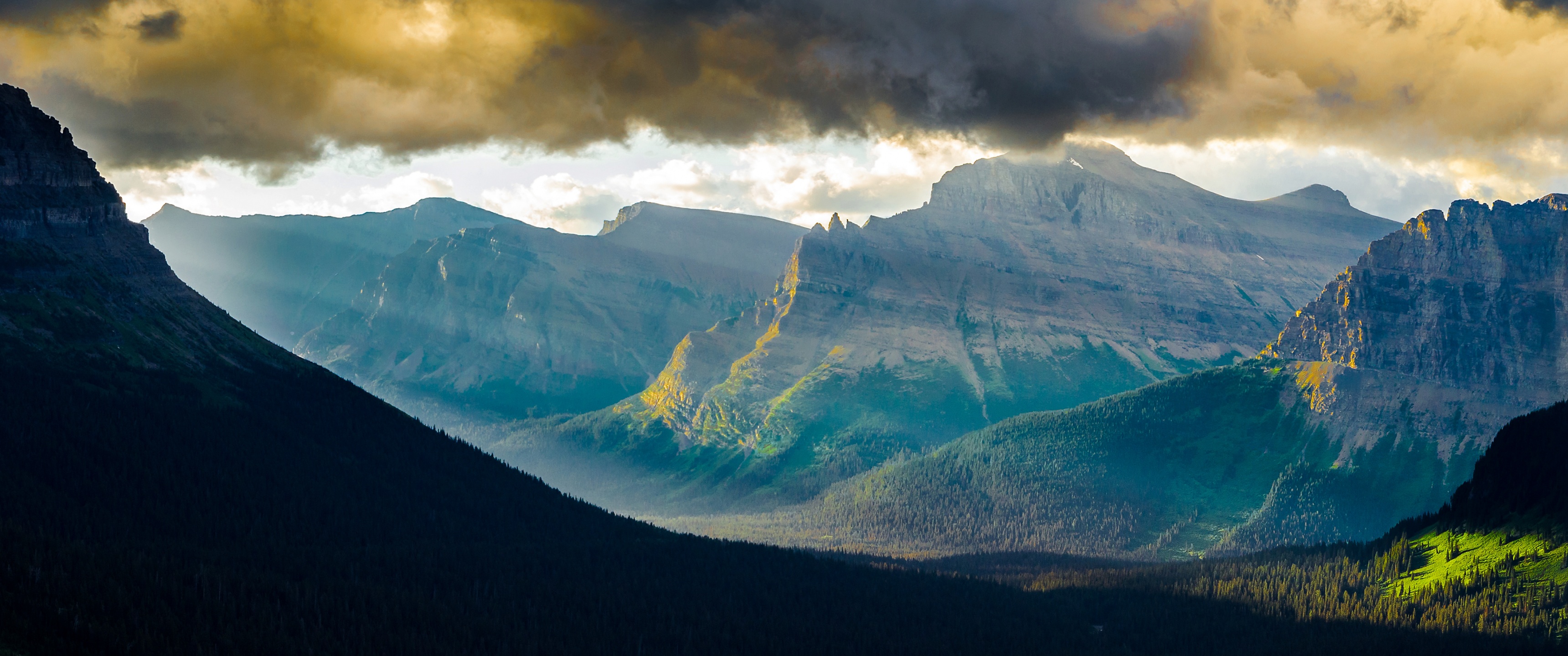 Logan Pass Wallpaper 4K, Glacier National Park, Montana, Early Morning, Nature