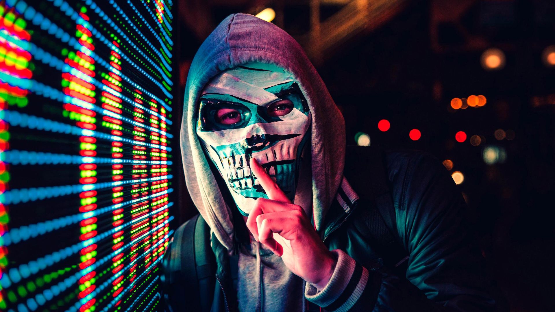 Neon Mask Wallpaper - Neon Mask Background, Photo & Image Download