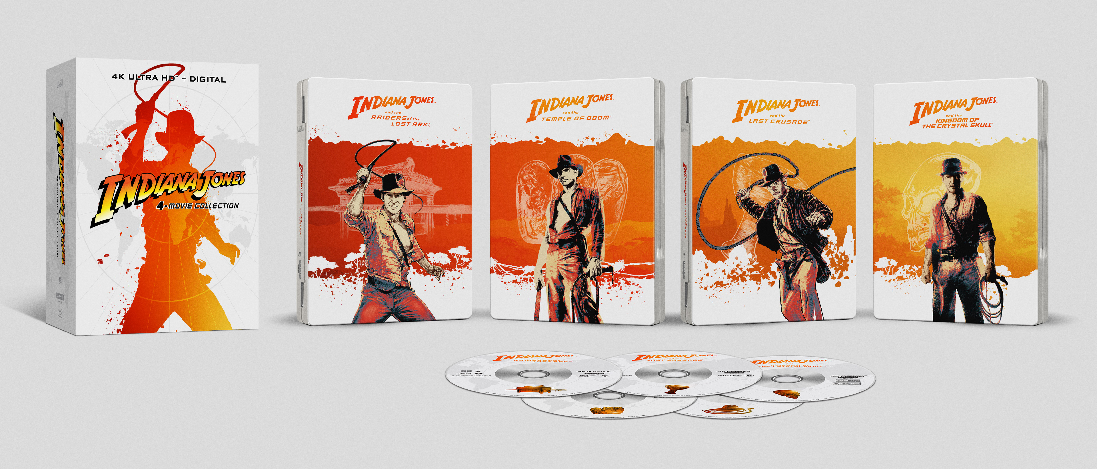 Indiana Jones 4 Movie Collection [SteelBook] [Includes Digital Copy] [4K Ultra HD Blu Ray]