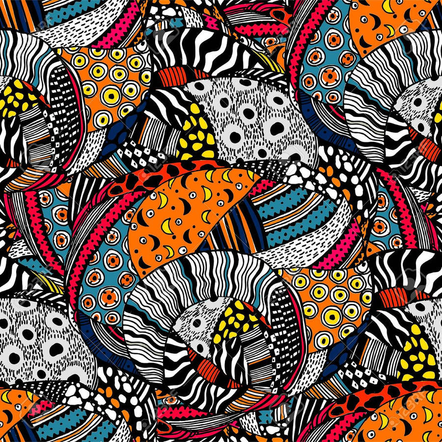 Download African Animal Patterned Art Wallpaper