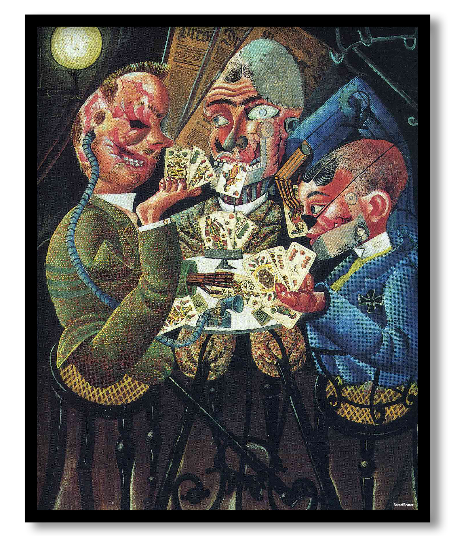 The skat players by Otto Dix (1920) Wall Art, Wall Décor, Paintings, Wall coverings, Decals & more