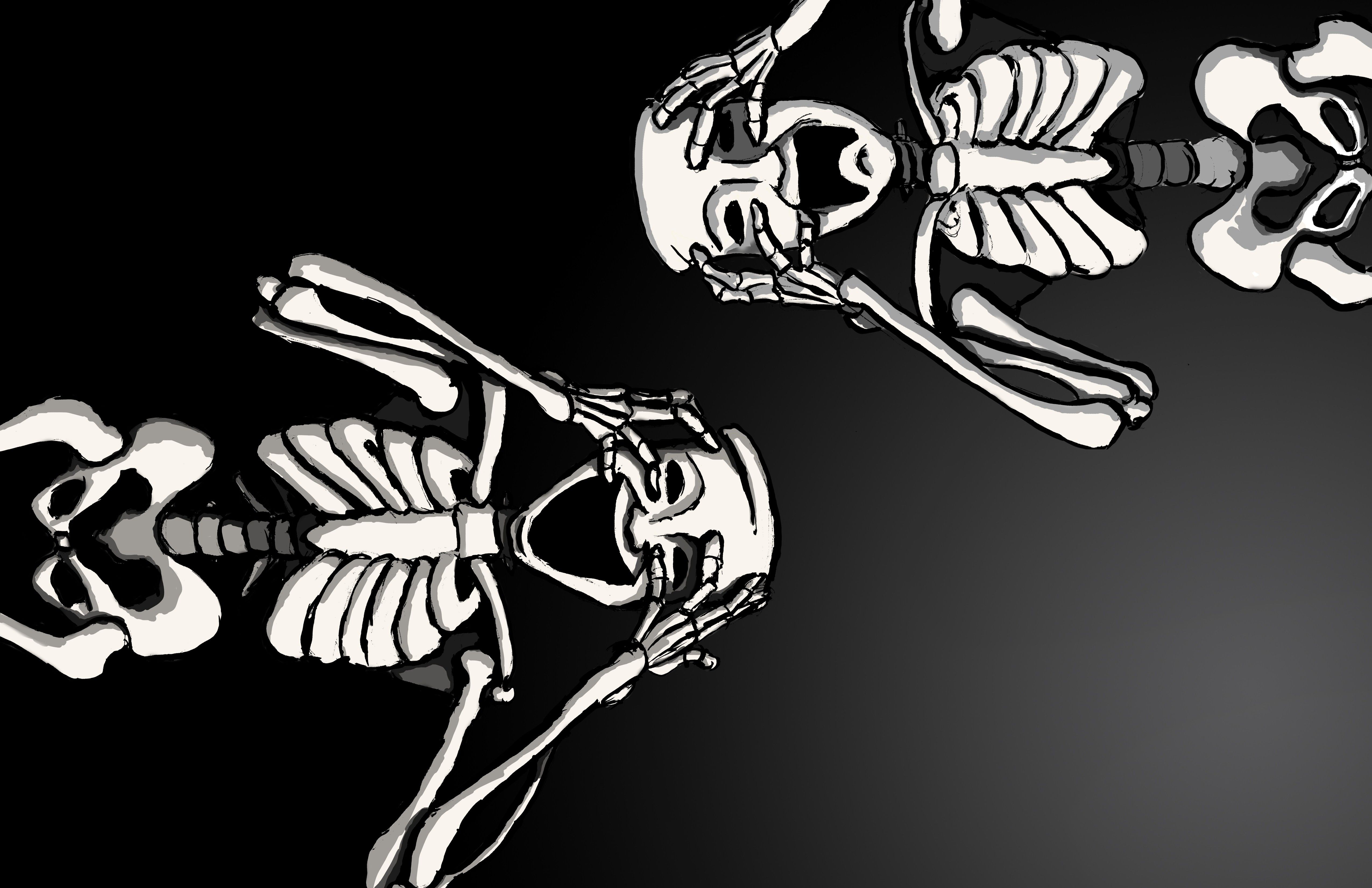 4K Skeleton Wallpaper and Background Image