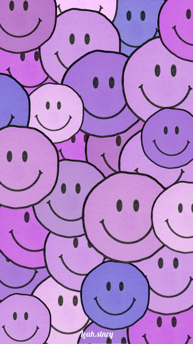 cute purple smiley faces