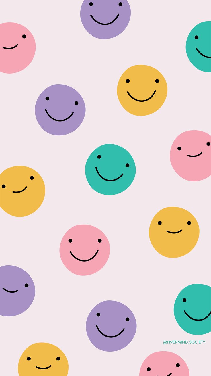 Smiley faces color design wallpaper