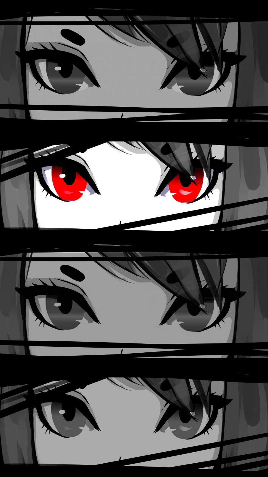 Anime Girl Eyes Wallpaper, iPhone Wallpaper