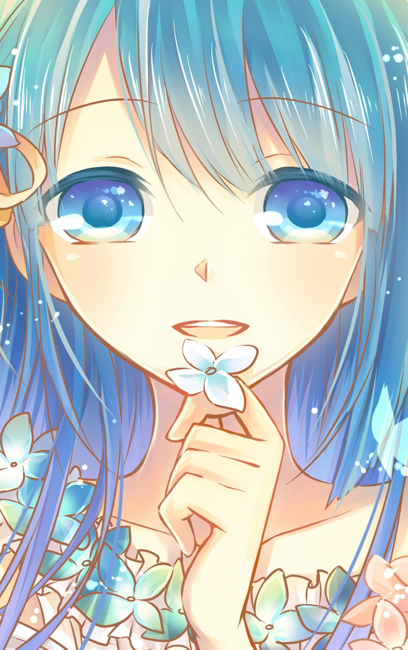 Blue Eyes Anime Girl Wallpaper