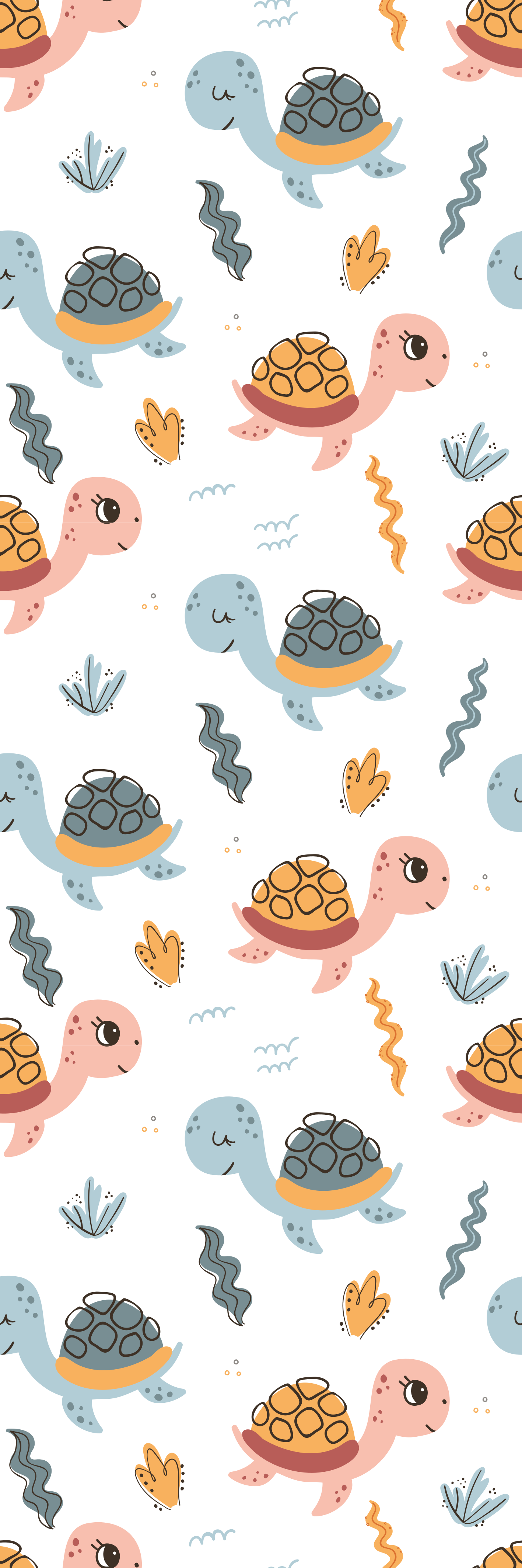 Cute turtle group Kids Wallpaper