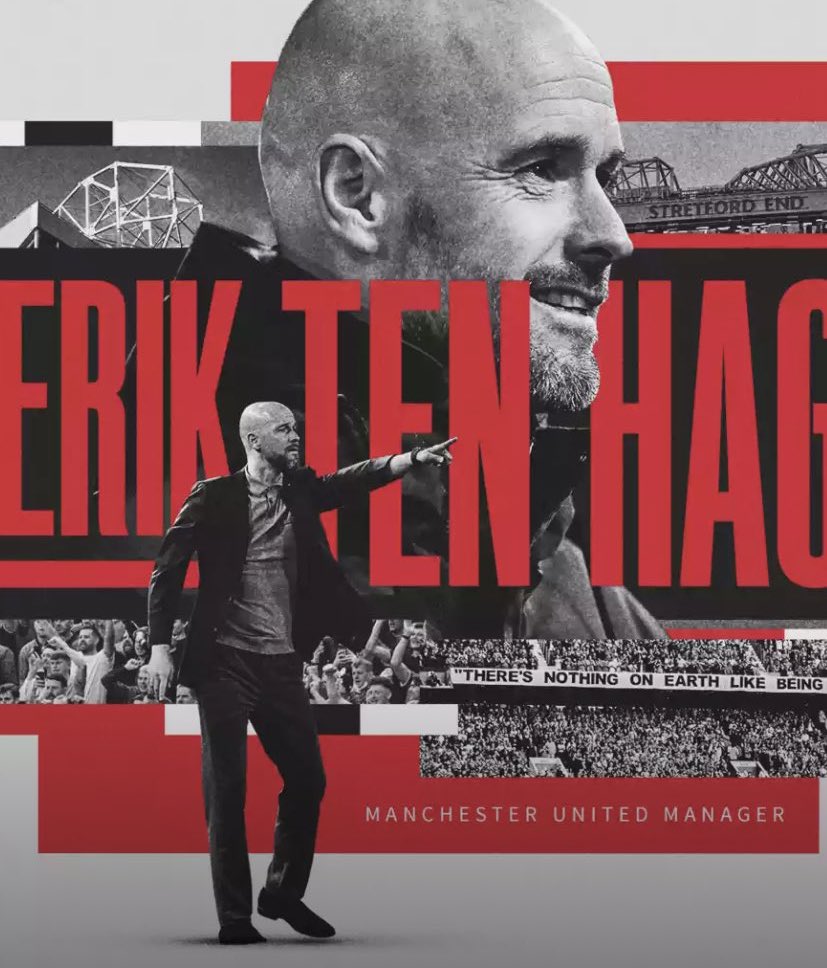 Fabrizio Romano, confirmed. Erik ten Hag has been appointed as new Manchester United manager. He's the man for the new era