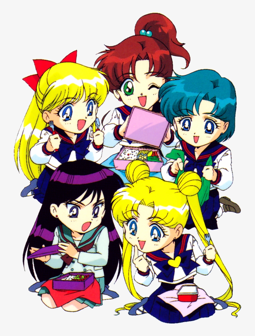 Serena Tsukino, Ami Mizuno, Rei Hino, Lita Kino & Mina Rei Sailor Moon Transparent PNG Download