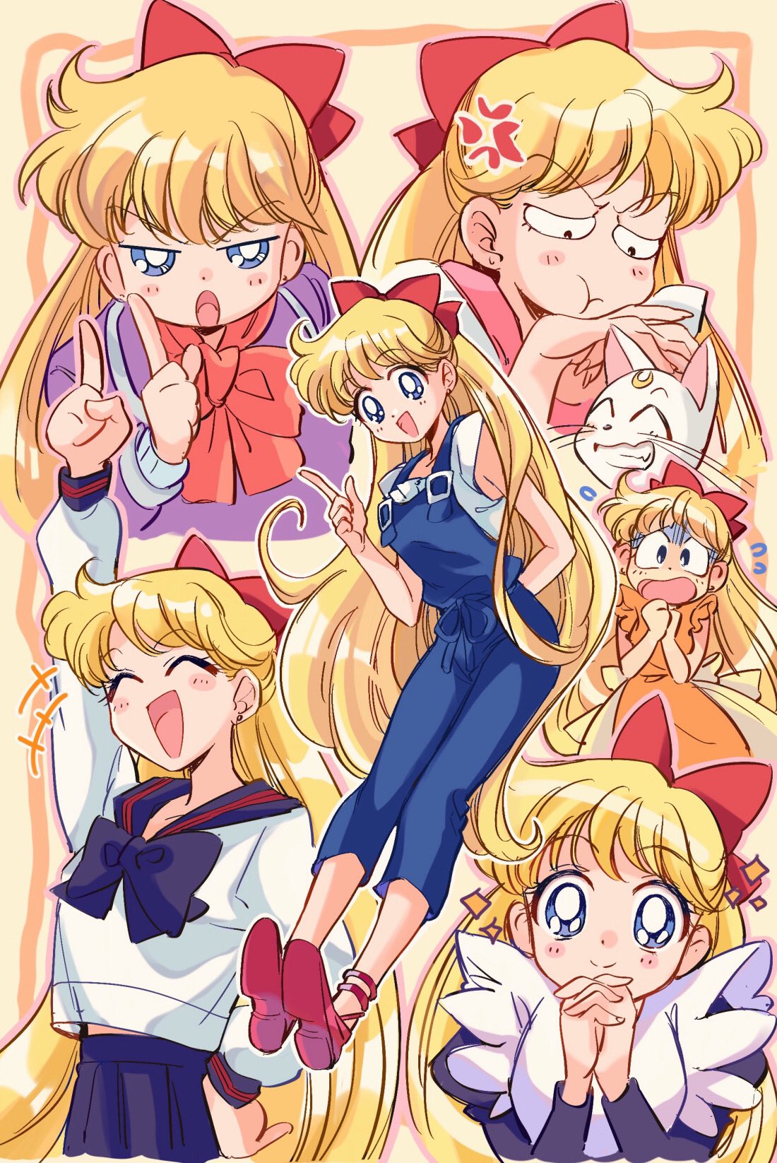aino minako and artemis (bishoujo senshi sailor moon) drawn by suzuki_(2red_moon3)