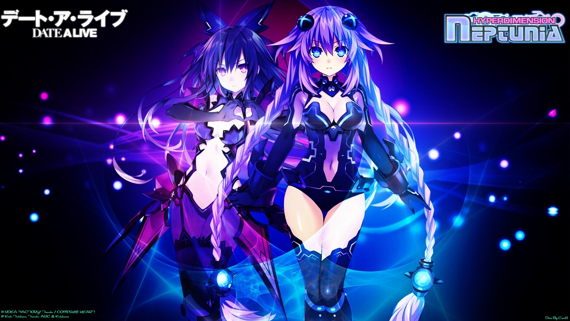 Date A Live Neptunia Crossover Wallpaper