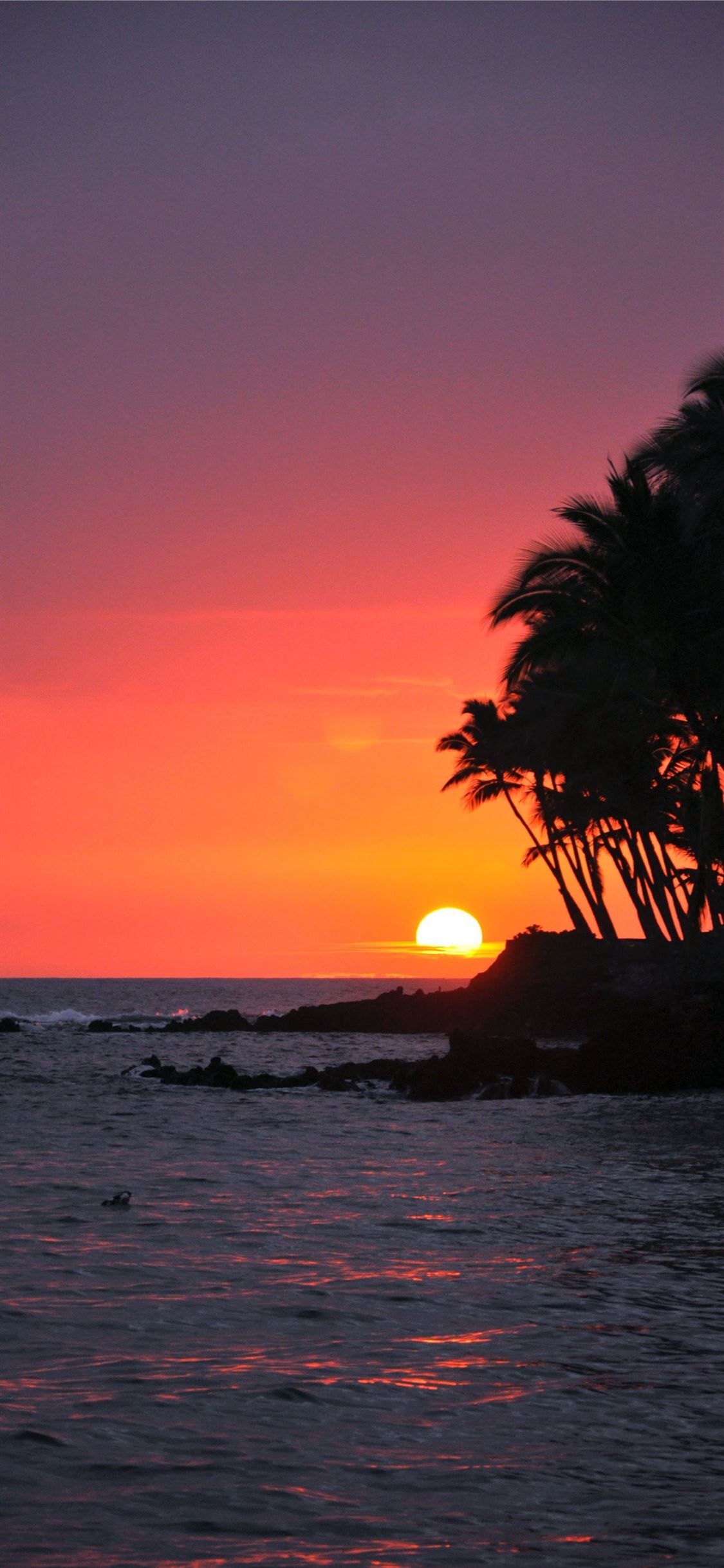 Big Island Sunset Hawaii iPhone 11 Wallpaper