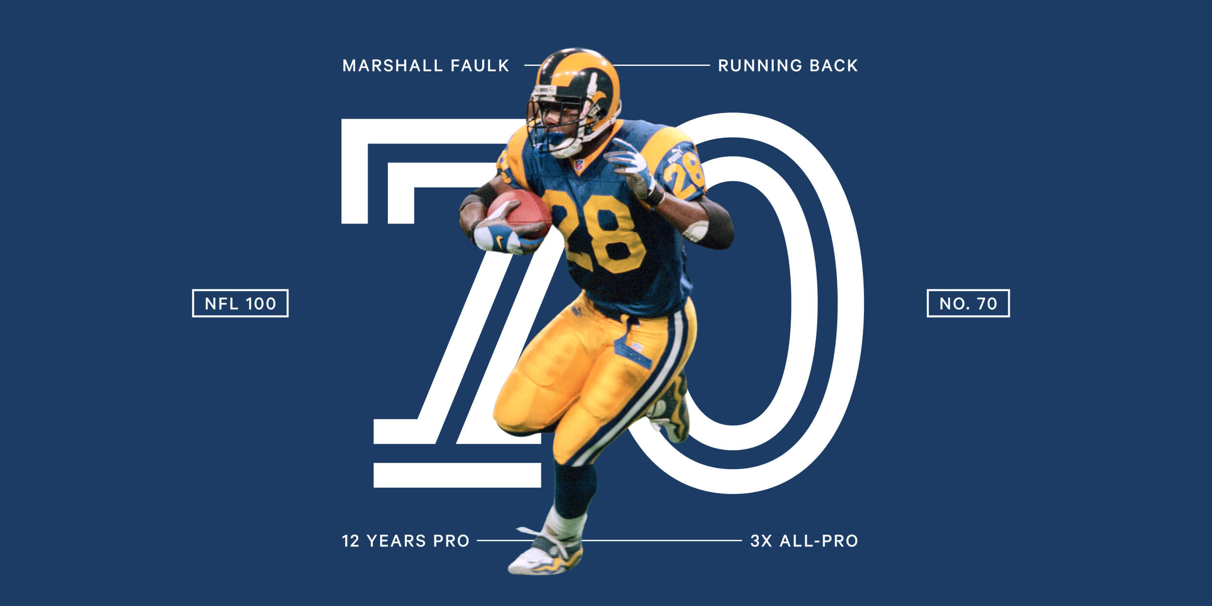 NFL 100: At No. Marshall Faulk, 'a highlight waiting to happen, ' redefined the running back position